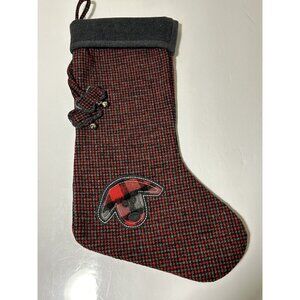 Tartan Plaid Christmas Stocking for Your Dog Red and Black Hugglehounds 18”